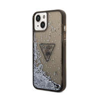 Guess Guess PC/TPU Liquid Glitter Triangle Logo Case for iPhone 14 Plus fekete (GUHCP14MLFCTPK)