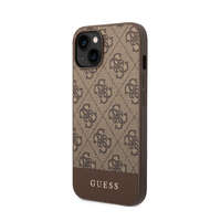 Guess Guess PU 4G Stripe Case for iPhone 14 Plus barna (GUHCP14MG4GLBR)