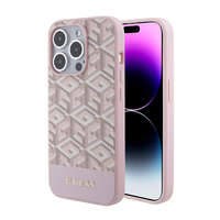 Guess Guess PU G Cube MagSafe Case for iPhone 15 Pro Max rózsaszín (GUHMP15XHGCFSEP)