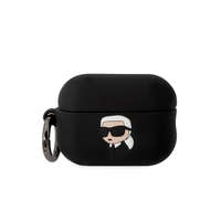 Karl Lagerfeld Karl Lagerfeld 3D Logo NFT Karl Head Silicone Case for AirPods Pro 2 fekete (KLAP2RUNIKK)