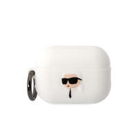 Karl Lagerfeld Karl Lagerfeld 3D Logo NFT Karl Head Silicone Case for AirPods Pro 2 fehér (KLAP2RUNIKH)