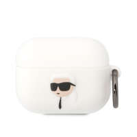 Karl Lagerfeld Karl Lagerfeld 3D Logo NFT Karl Head Silicone Case for AirPods Pro fehér (KLAPRUNIKH)