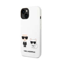 Karl Lagerfeld Karl Lagerfeld and Choupette Liquid Silicone Case for iPhone 14 Plus fehér (KLHCP14MSSKCW)