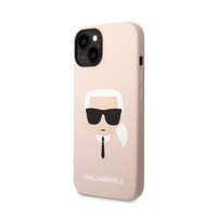 Karl Lagerfeld Karl Lagerfeld Liquid Silicone Karl Head Case for iPhone 14 Plus rózsaszín (KLHCP14MSLKHLP)