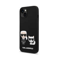 Karl Lagerfeld Karl Lagerfeld MagSafe Compatible Case Liquid Silicone Karl and Choupette for iPhone 14 Plus fekete (KLHMP14MSSKCK)