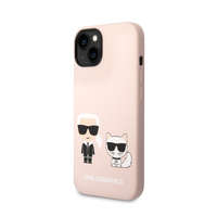 Karl Lagerfeld Karl Lagerfeld MagSafe Compatible Case Liquid Silicone Karl and Choupette for iPhone 14 Plus rózsaszín (KLHMP14MSSKCI)