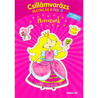 Csillámvarázs matricás kifestő - Hercegnők