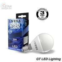 Inesa LED izzó E14 3W 160° LED gömb izzó 4000K G3 250Lm