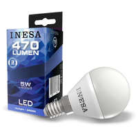 Inesa LED izzó E14 5W 160° LED gömb izzó 6500K G3 470Lm