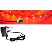 V-TAC 10m hosszú 14Wattos, kapcsoló nélküli, adapteres piros LED szalag (600db 2835 SMD LED)