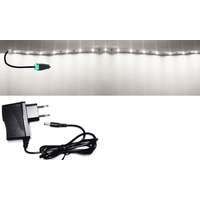 V-TAC 5m hosszú 12Wattos, kapcsoló nélküli, adapteres hidegfehér LED szalag (300db 2835 SMD LED)