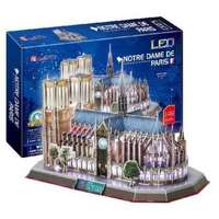 CubicFun 3D puzzle LED világítással-Notre Dame 149db-os CubicFun