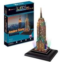 CubicFun 3D puzzle világítós LED Empire State Building-38db-os CubicFun
