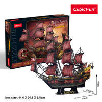 CubicFun 3D puzzle -Queen Anne&#039;s Revenge- vörös változat-391 db-os CubicFun