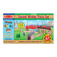 Melissa&Doug- fa vonatok és sínek vonat és sínek és kiegészítők db os szett