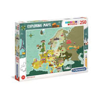 Clementoni Felfedező térkép puzzle-Európa- 250db-os Clementoni