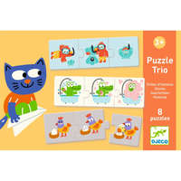 Djeco Puzzle trio 8db-os - vicces kis történetek állatokkal Djeco