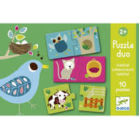 Djeco Párosító puzzle 10 db-os- Állatok és lakhelyük Djeco