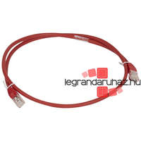 Legrand Legrand patch kábel RJ45-RJ45 Cat6A árnyékolatlan (U/UTP) LSZH (LSOH) 1 méter piros d: 6,2mm AWG26 LCS3, Legrand 051878