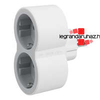 Legrand Legrand Kettős 2P+F elosztó biztonsági zsaluval, 16 A, fehér-szürke, Legrand 694516
