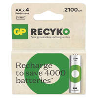 EMOS brand of Legrand EMOS B25214, GP ReCyko NiMH Akkumulátor HR6 (AA) 2100mAh 4db