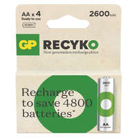 EMOS brand of Legrand EMOS B25274, GP ReCyko NiMH Akkumulátor HR6 (AA) 2600mAh 4db