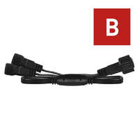 EMOS brand of Legrand EMOS D1ZB03, Elosztó sorolható Standard fény füzérekhez, fekete, 0,5 m, kültéri és beltéri