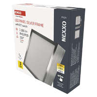 EMOS brand of Legrand EMOS ZM6233, LED felületi lámpatest NEXXO, négyzet, ezüst, 12,5W, CCT