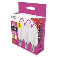 EMOS brand of Legrand EMOS ZQ3220.3, LED izzó Classic gyertya / E14 / 5 W (40 W) / 470 lm / meleg fehér 3db