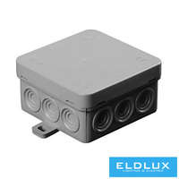 BUDVILL BUDVILL Kötődoboz falonkívüli 85mmx 85mmx 40mm szürke műanyag IP54 12 kábel/cső BUDVILL