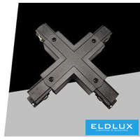 UNIVERSO UNIVERSO Háromfázisú sínhez X-alakú toldó elem Fekete 165x165x33mm