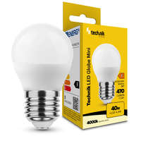 Technik Technik LED Izzó Globe Mini G45 4,9W E27 360° 4000K (470 lumen) ERP