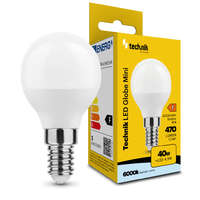 Technik Technik LED Izzó Globe Mini G45 4,9W E14 360° 6000K (470 lumen) ERP
