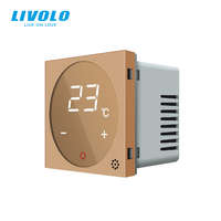 LIVOLO C7TMG LIVOLO érintős hőmérséklet kapcsoló, termosztát, 240V 16A, arany