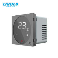 LIVOLO C7TMS LIVOLO érintős hőmérséklet kapcsoló, termosztát, 240V 16A, ezüst