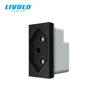 LIVOLO C720B LIVOLO dugalj kettős szigetelésű készülékekhez 2P 10A 250V fekete konnektor