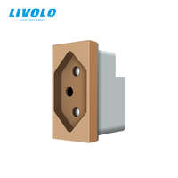 LIVOLO C720G LIVOLO dugalj kettős szigetelésű készülékekhez 2P 10A 250V arany konnektor