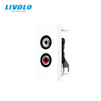 LIVOLO C7RCAW LIVOLO RCA sztereó audio csatlakozó aljzat, fehér