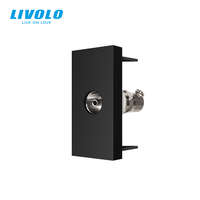 LIVOLO C7TVB LIVOLO TV végzáró 1x koax-antenna csatlakozó aljzat, fekete