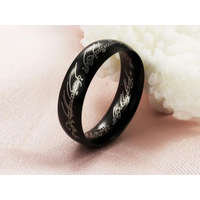 MariaKing Gyűrűk ura gyűrű fekete nemesacél gyűrű, 11