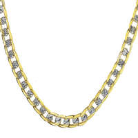 MariaKing Arany-ezüst színű kéttónusú divat nyaklánc, 60 cm