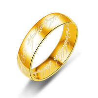 MariaKing Gyűrűk ura jellegű gyűrű, arany színű, nemesacél, 9