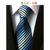 MariaKing Kék csíkos selyemhatású nyakkendő