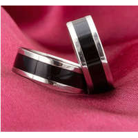 MariaKing Ezüst - fekete karikagyűrű, 8