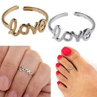 MariaKing LOVE feliratos lábujjgyűrű, ezüst és arany színben