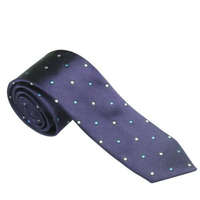 MariaKing Sötétlila, fehér és kék apró kockás nyakkendő