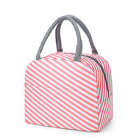  Színes, csíkos hőtartó táska (kis méret), pink