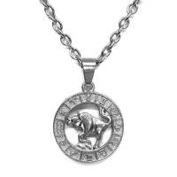 MariaKing Bika-Horoszkóp medál lánccal, ezüst színű