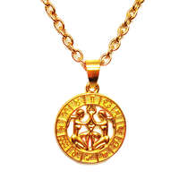 MariaKing Ikrek-Horoszkóp medál lánccal, arany színű