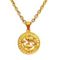 MariaKing Halak-Horoszkóp medál lánccal, arany színű